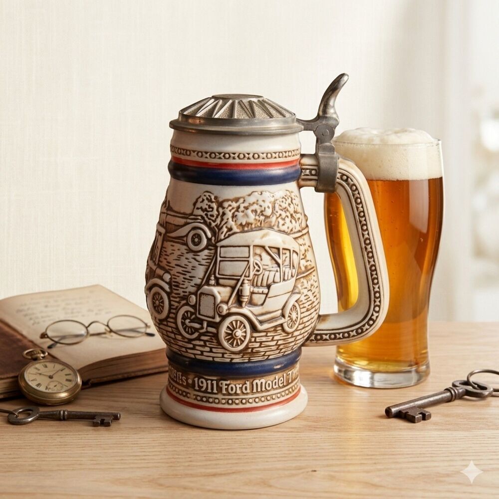 Car Classics" Beer Stein